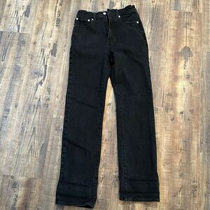 Madewell 90s Straight Jean, Size 25, Black Wash